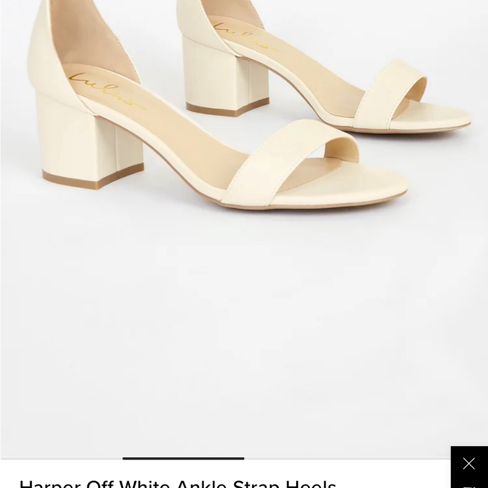 Lulus: Harper Off White Ankle Strap Heels